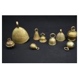 Set of Heavy Brass Bell Wind Chimes