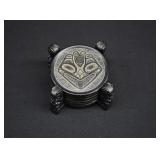 BOMA Slate Northwest Indian Bear Totem Coaster Set