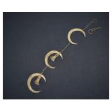 Vintage Brass Moon Wind Chimes