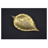 AC MONK & CO Farmville NC Brass Tobacco Leaf Dish