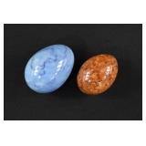 Blue Calcite Cyrstal & Alabaster Decorative Eggs