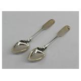 2-1848 Bailey & Kitchen Coin Silver Serving Spoons