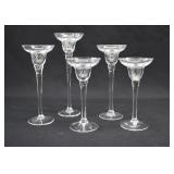 5 Rogaska MAESTRO Crystal Candlsticks