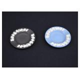 Wedgwood Blue & Basalt Black Jasperware Ashtrays