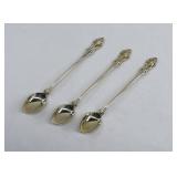3 Towle Sterling Silver EL GRANDEE Ice Tea Spoons