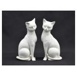 Pair MCM OTAGIRI Japan White Porcelain Cats