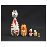CLEO & FRIENDS Wooden Nesting Cats