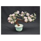 Japanese Japan Glass Cherry Blossom Bonsai Tree