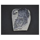 Mayan Hand Carved Slate Jaguar Totem