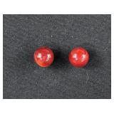 2 Peltier OXBLOOD Marbles