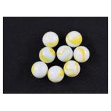 8 Akro Agate LEMONADE BANANA SWIRL Marbles