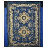 1903 Blue & Yellow Jacquard Woven Twin Duvet Cover