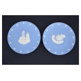 2 Wedgwood Blue Jasperware American Indenpendence