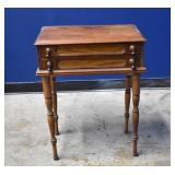 Antique 2-Drawer Sewing Spool Cabinet Table