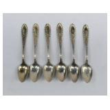 6 Manchester Sterling GADROONETE Demitasse Spoons