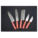 5-pc Custom Damascus Steel Chef