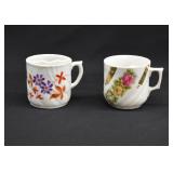 2 Victorian Mustache or Shaving Mugs