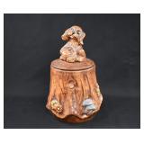 California Originals PUPPY ON STUMP Cookie Jar