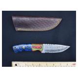 Custom Damascus Steel Hunting Knife