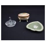 Waterford Crystal Ring Holder, Wedgwood Ashtray +