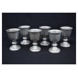 6 Wilton Armetale PLOUGH TAVERN Pewter Goblets