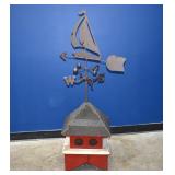 Pressed Steel SAILBOAT Weathervane & Cupola