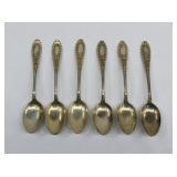 6 Manchester Sterling GADROONETE Tea Spoons