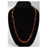 27" Polished Amber Chunk Necklace