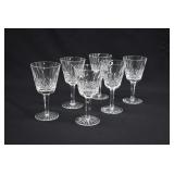 6 Waterford Crystal LISMORE Claret Wine Goblets