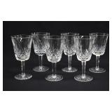 6 Waterford Irish Crystal LISMORE Water Goblets