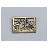 .900 Coin Silver Mexican Brooch