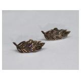 TAXCO Sterling Silver & Abalone Screwback Earrings