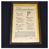 Senator Mike Mansfield Autograph tribute to JFK