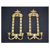 Pair National Brass & Iron Works Candle Sconces