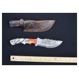 Custom Damascus Steel Large Bowie Knife