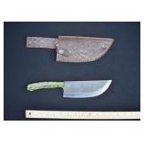 Custom Damascus Steel Serbian Chef