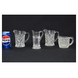 Assort EAPG Early American Pressed Glass Pitchers