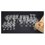 46-pc Durnau Goppingen German Etched Glassware