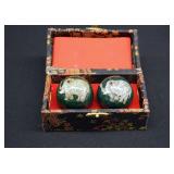 Chinese Cloisonne Elephant Baoding Healing Balls