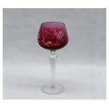 Lausitzer Bohemian Ruby Cut to Clear Wine Hock