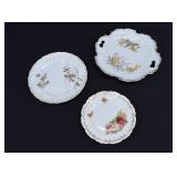 3 German Decorative Porcelain Plates