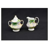 1921-41 Noritake PALM TREE Cream & Sugar Set