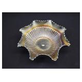 NORTHWOOD STIPPLED RAYS Amethyst Carnival Glass