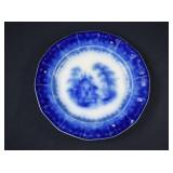 1842-1855 TJ & J Mayer ARABESQUE Flow Blue Plate