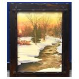 Jerry Schultz Pine Frame with WInter Landscape
