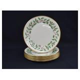 6 Lenox HOLIDAY Bone China Dinner Plates