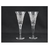 Pair Waterford Crystal MILLENNIUM Toasting Flutes