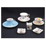 PORCELAIN LOT- Smoking Set + Cups & Saucers