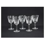 5- Waterford Irish Crystal LISMORE Claret Wine