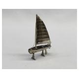 Solid .925 Sterling Silver Miniature Sailboat